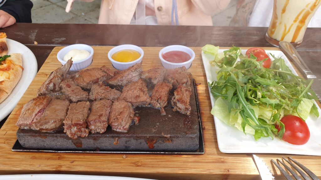 hot stone steak
