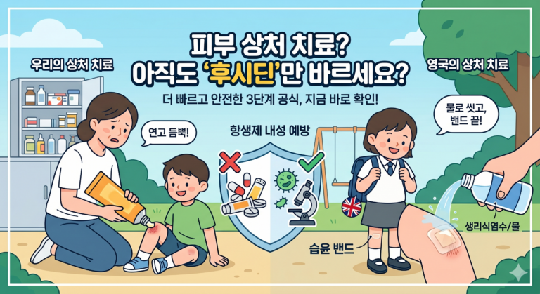 한국과 영국의 피부 상처치료 비교