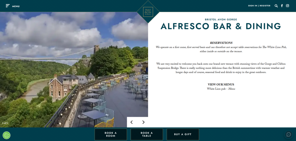 Alfresco bar & dining